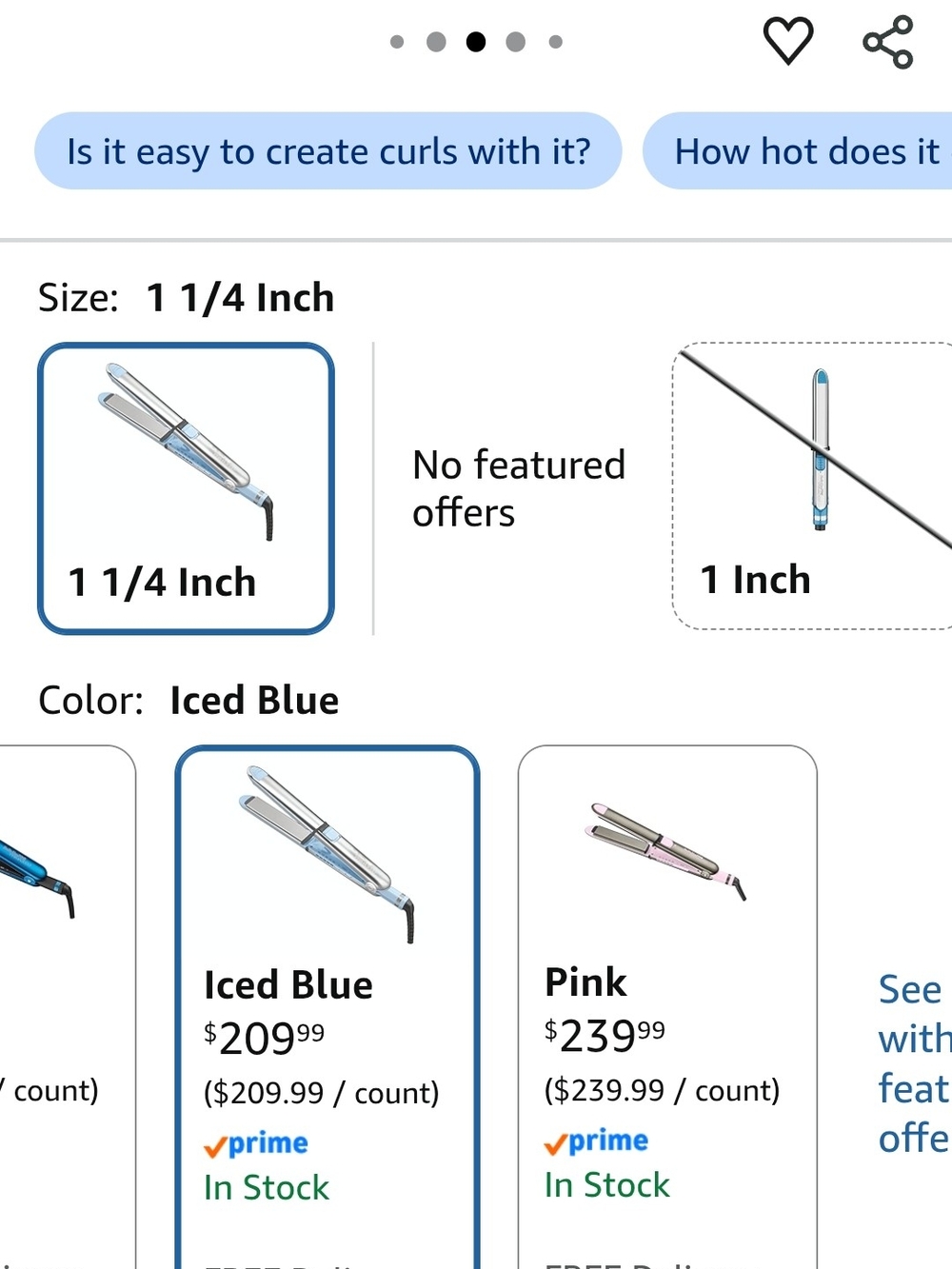BaBylissPRO Nano Titanium Prima3000 1¼" Flat Iron - Blue/Silver - Picture 3 of 7
